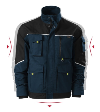 RIMECK RANGER Men's work jacket in navy blue - promotional clothing printed with your company logo