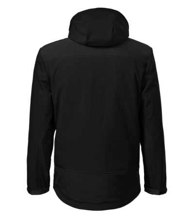 RIMECK VERTEX Men's winter softshell jacket in black - promotional clothing printed with your company logo