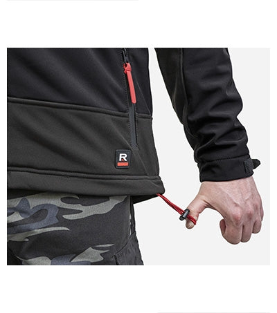 RIMECK VERTEX Men's winter softshell jacket in black - promotional clothing printed with your company logo