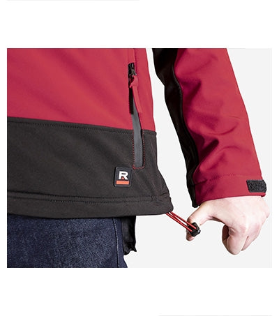 RIMECK VERTEX Men's winter softshell jacket in marlboro red - promotional clothing printed with your company logo