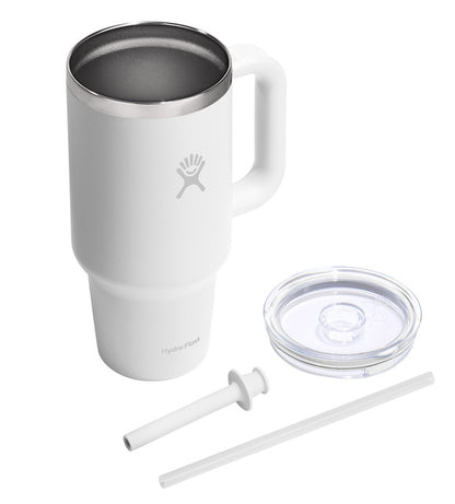 Hydro Flask 32 OZ TRAVEL TUMBLER CLEAR LID WHITE