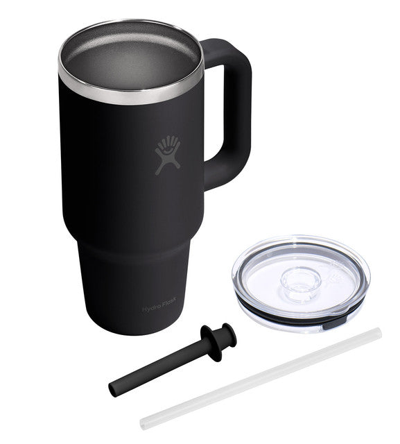 Hydro Flask 32 OZ TRAVEL TUMBLER CLEAR LID BLACK